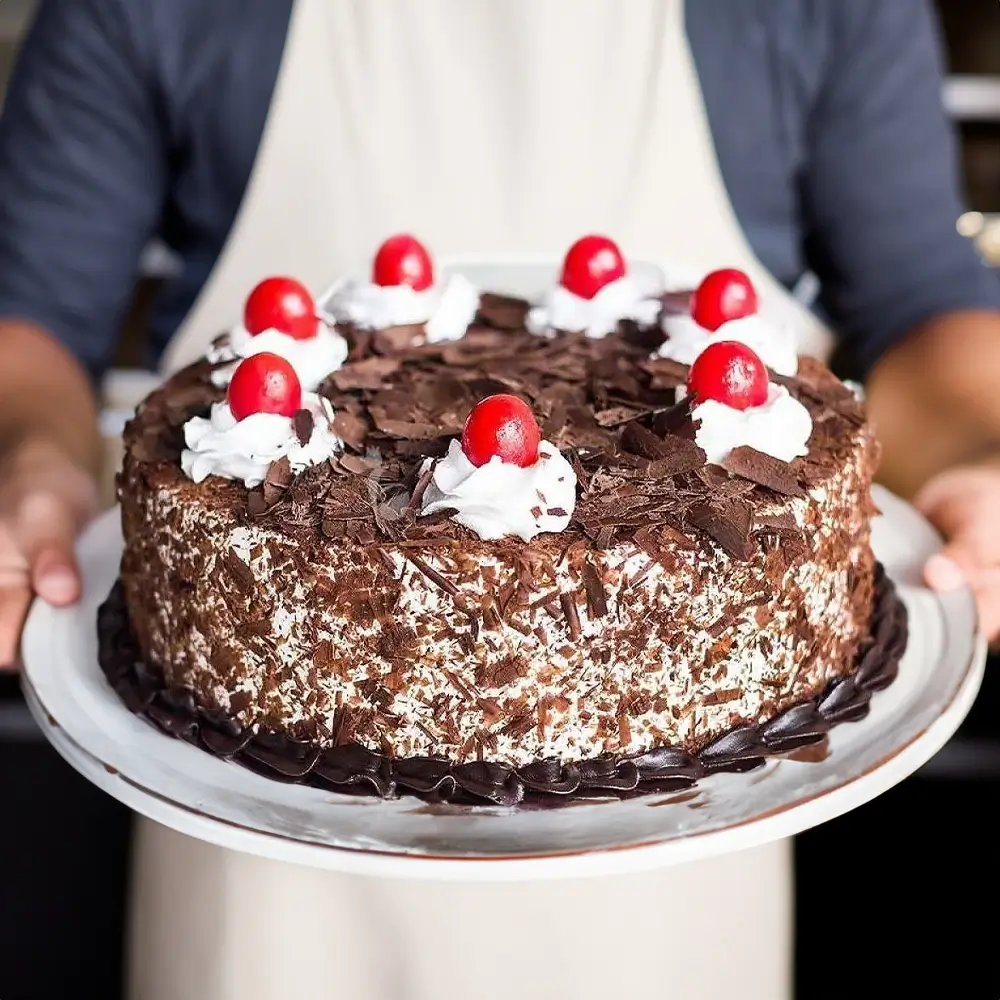 A 1 kg of black forest cake