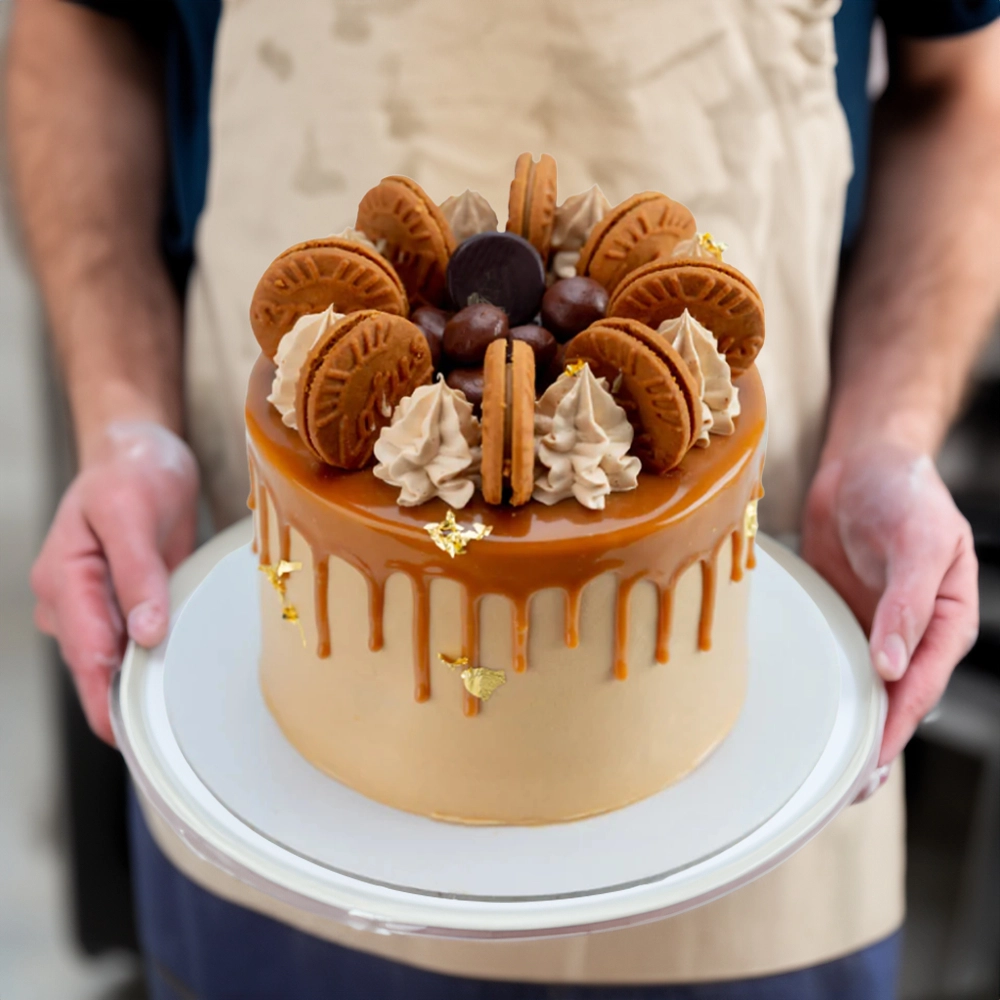 A 1.5 kg of tall lotus cake